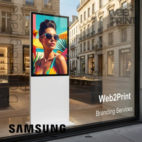 Διαφημιστική Οθόνη Samsung Digital Signage Λευκή Web2Print