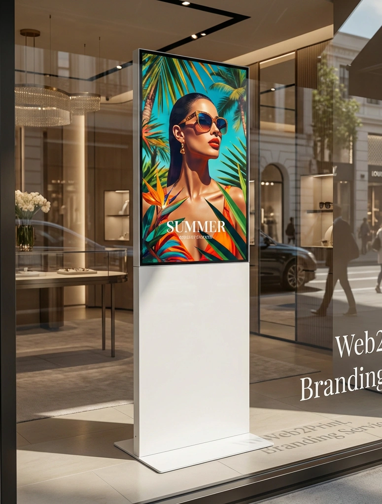 Web2Print Προβολή & Προώθηση Επιχειρήσεων 11 Διαφημιστική Στήλη Οθόνη Samsung Digital Signage